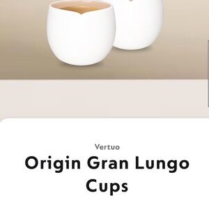White Origin Gran Lungo Cups set of 2